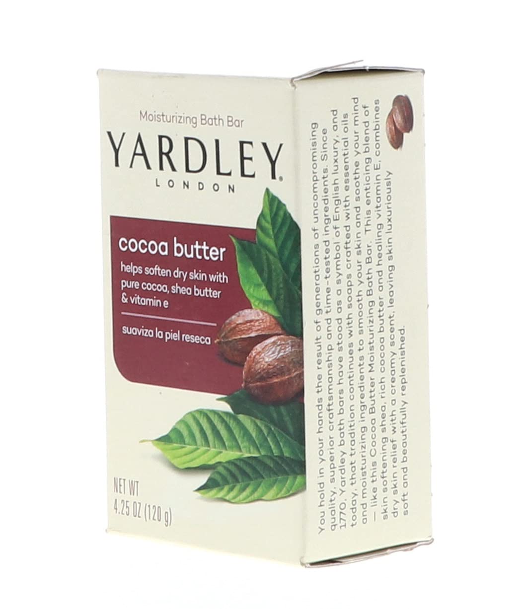 Yardley Bath Bar Cocoa Butter 4 oz (Pack of 2) Beauty & Personal Care Yardley