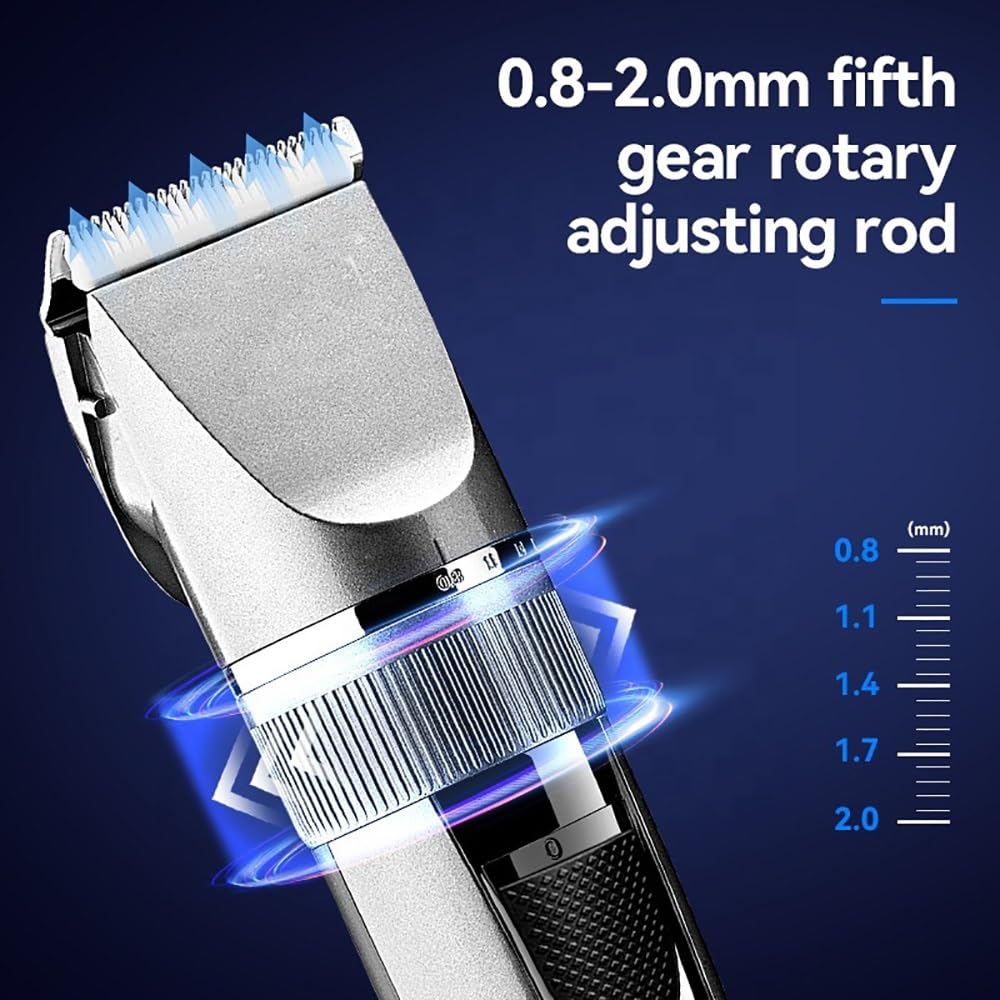 QDKVTNDJZ Hair Cutting Tool, Clippers Cordless Ceramic Blade Trimmer Electric Professional Grooming Kit Rechargeable LED Display Beauty and Personal Care QDKVTNDJZ