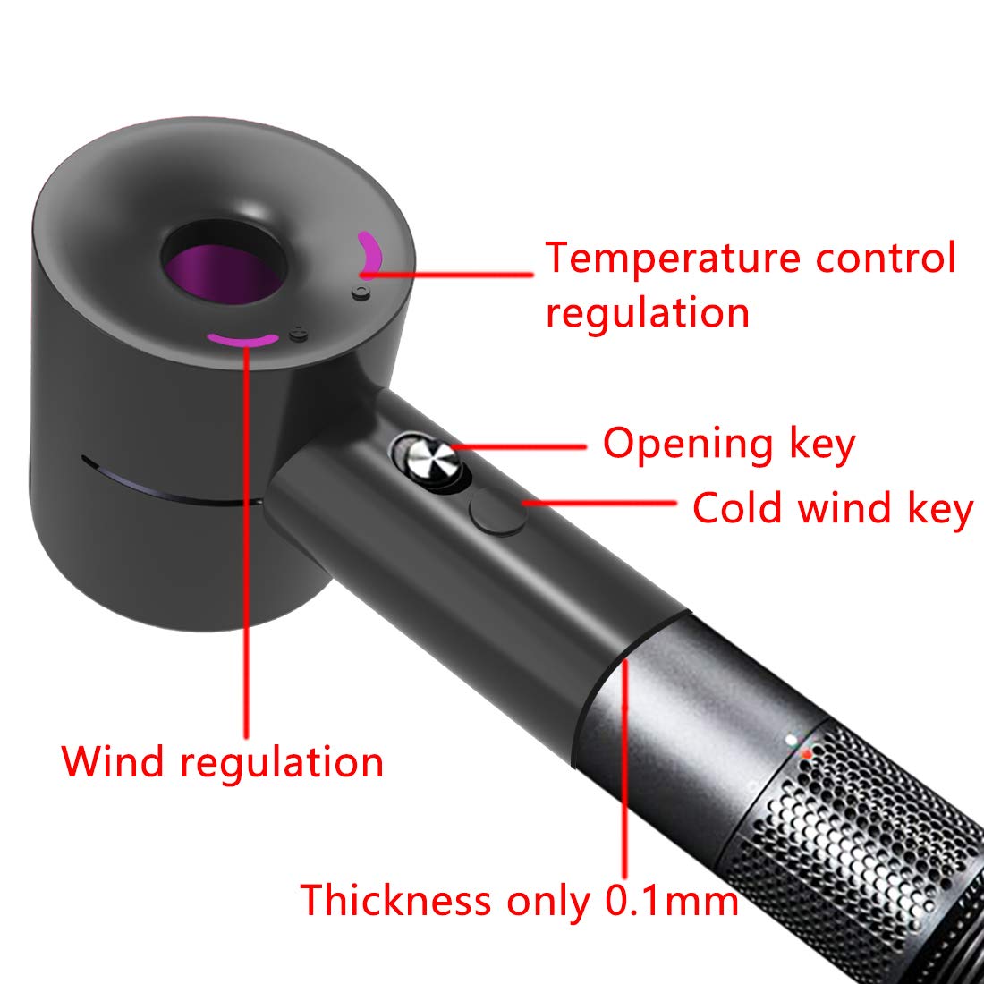 Linkidea Silicone Case Compatible with Dyson Hairdryer HD01 HD03 (Black)
