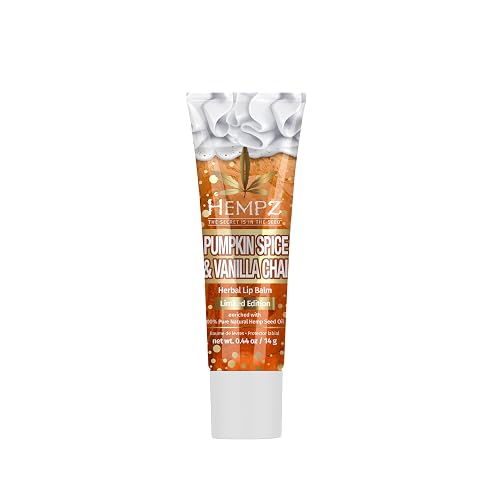 Hempz Limited Edition Pumpkin Spice & Vanilla Chai Herbal Lip Balm .44 oz Beauty & Personal Care Hempz