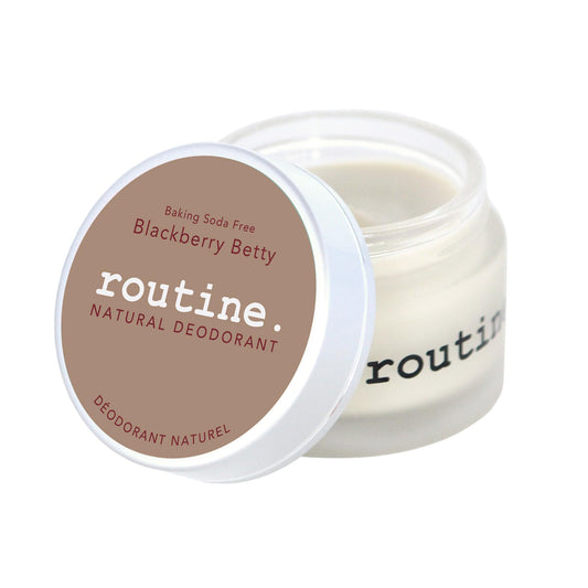 Routine. Natural and Aluminum Free Deodorant (2 Fluid Oz.) for Women and Men - BlackBerry Betty No Baking Soda (Cream Jar Formula) Beauty and Personal Care Routine