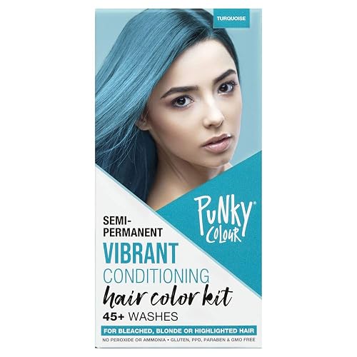 Punky Colour Box Kit Turquoise Semi Permanent Hair Color - Vegan, Cruelty-Free Conditioning Hair Dye, Lasts Up to 35 Washes Beauty & Personal Care Punky