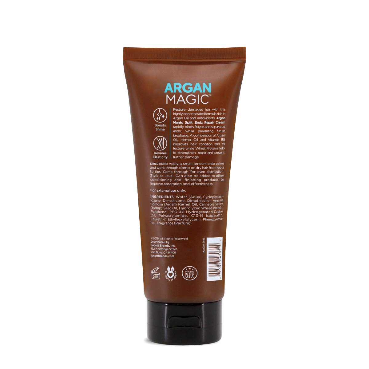 Argan Magic Split Endz Cream - Instantly Binds Frayed and Separated Ends While Preventing Future Breakage | Controls Frizz | Made in USA, Paraben Beauty & Personal Care Argan Magic