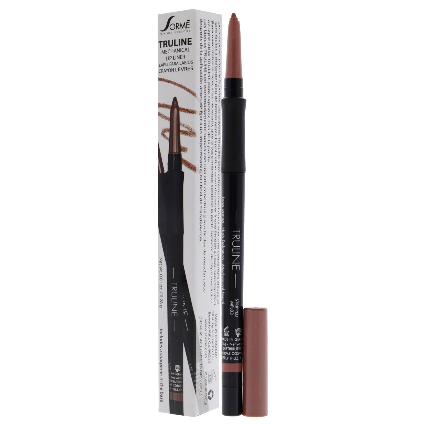 Sorme' Treatment Cosmetics Truline Mechanical Lipliner, Stripped, 0.01 oz. Beauty & Personal Care SORMÉ