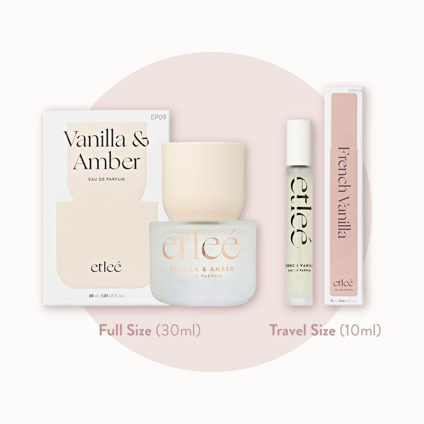 ETLEÉ Vanilla & Amber Eau de Parfum 1.01oz, Long Lasting Perfume Inspired by Lat. Yara, Floral Gourmand Notes With Vanilla, Amber, Sandalwood, Coconut Beauty & Personal Care ETLEÉ