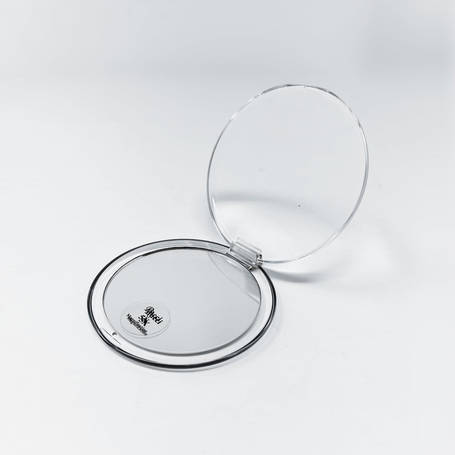 Rucci 3-in-1 Magnifying Compact Mirror, Clear Acrylic, 4 Inch Diameter Beauty & Personal Care Rucci