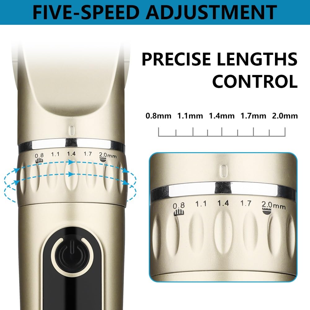 GLESVOWIO Hair Clipper Pro Professional Cordless Electric Clippers for Men(Black) Beauty and Personal Care GLESVOWIO
