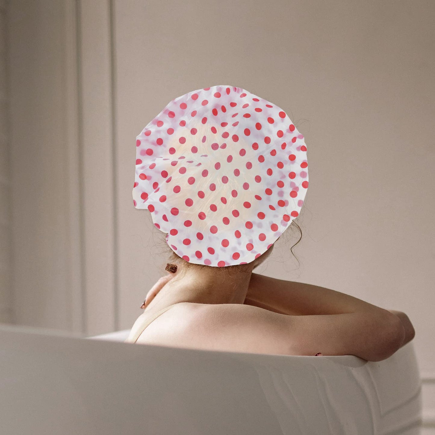 6PCS Shower Caps, Elastic Reusable Waterproof Plastic Shower Cap for Women Ladies Spa Salon (Red+Green+Blue) Beauty and Personal Care Fouews