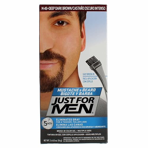 Just For Men Mustache & Beard #M-46 Deep Dark Brown (3 Pack) Beauty & Personal Care Just for Men