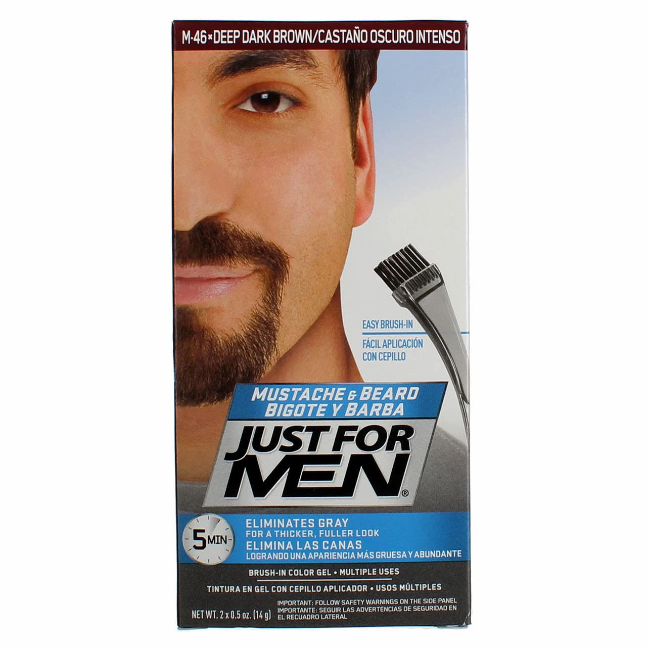 Just For Men Mustache & Beard #M-46 Deep Dark Brown (6 Pack) Beauty & Personal Care Just for Men