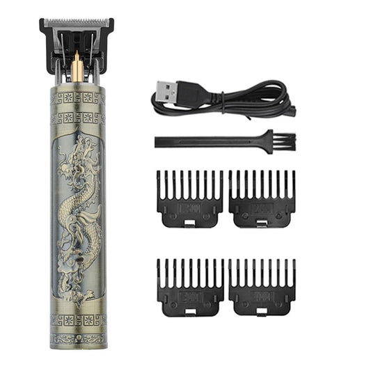 Razors Vintage T9 Electric Cordless Hair Cutting Machine Professional Hair Barber Trimmer for Men Clipper Shaver Beard Lighter(Plastic dragon2) Beauty and Personal Care EWKYLSEM