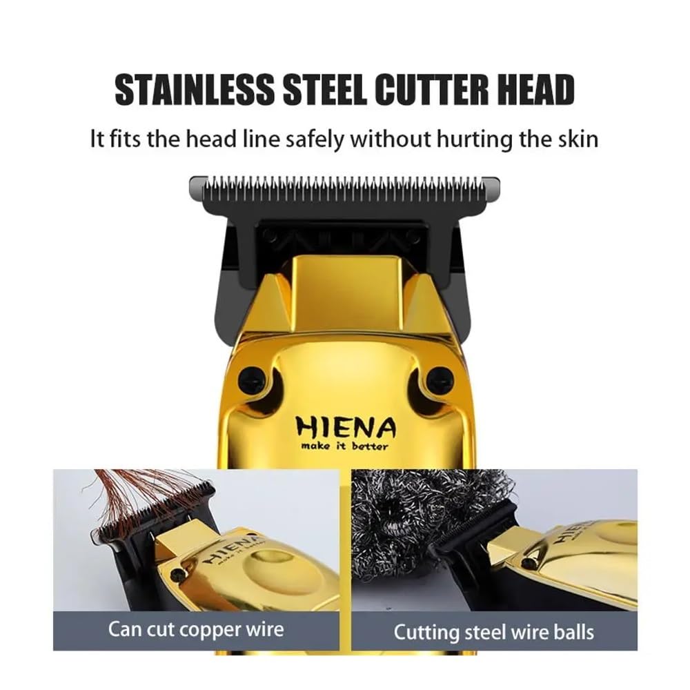 EWKYLSEM Razors HIENA Men's Electric Hair Clipper, USB Charging led Display Cordless use Trimmer, Convenient and Portable, Suitable for Home Beauty and Personal Care EWKYLSEM