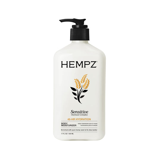 Hempz Sensitive Skin Herbal Moisturizer: Soothing Lotion with Oatmeal, Shea Butter, Hemp, Cocoa, Mango Seed - 17 Fl Oz Beauty & Personal Care Hempz