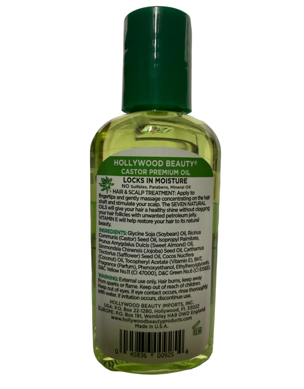 Hollywood Beauty Castor Oil, 2 oz (Pack of 3) Beauty & Personal Care Hollywood Beauty
