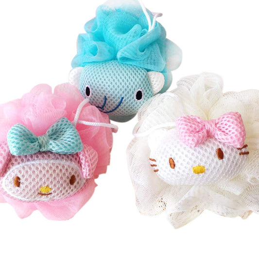 Loofah Sponge,3 Pack Shower Sponge,Mesh Brush Luffa Body Scrubber Gift for 2-14 Year Old Boy and Girl,Bath Toy Gift for Kid,Baby Shower Essential Skin Beauty and Personal Care Donhouse