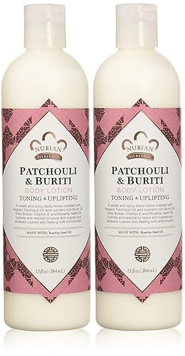 Nubian Heritage Body Lotion with Shea Butter and Rose Hips Lotion PATCHOULI & BURITI,13 fl oz - Pack of 2 Beauty & Personal Care Nubian Heritage