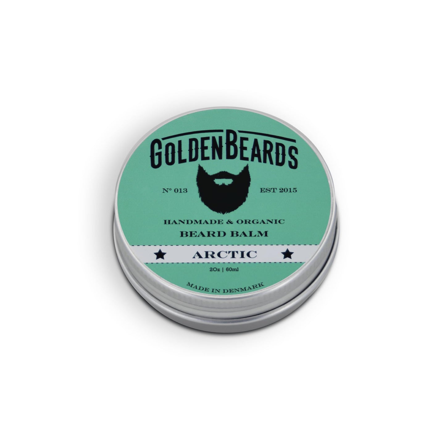 Golden Beards Organic Beard Balm Arctic - Shea, Cocoa & Beeswax Blend with Peppermint, Tea Tree & Orange Scent - 60ml Vegan Handmade Styling Balm Beauty and Personal Care Golden Beards Kobenhavn BALM GROOMING OIL