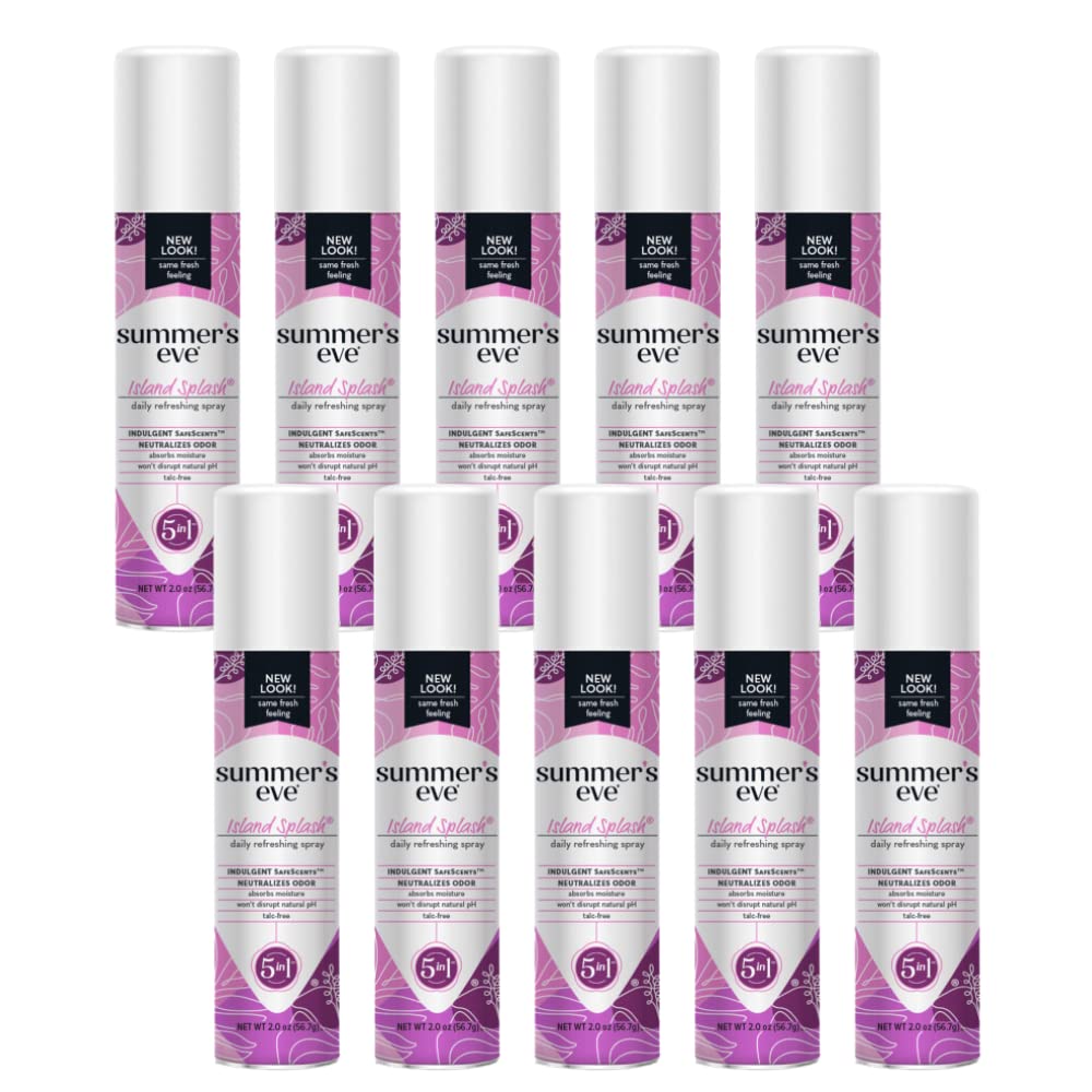 Summer’s Eve Island Splash Feminine Freshening Spray, Daily Intimate Deodorant, Neutralizes Odor, pH Balanced, Talc Free, Gentle Fresh Scent, 2 Ounce Beauty and Personal Care Summer's Eve