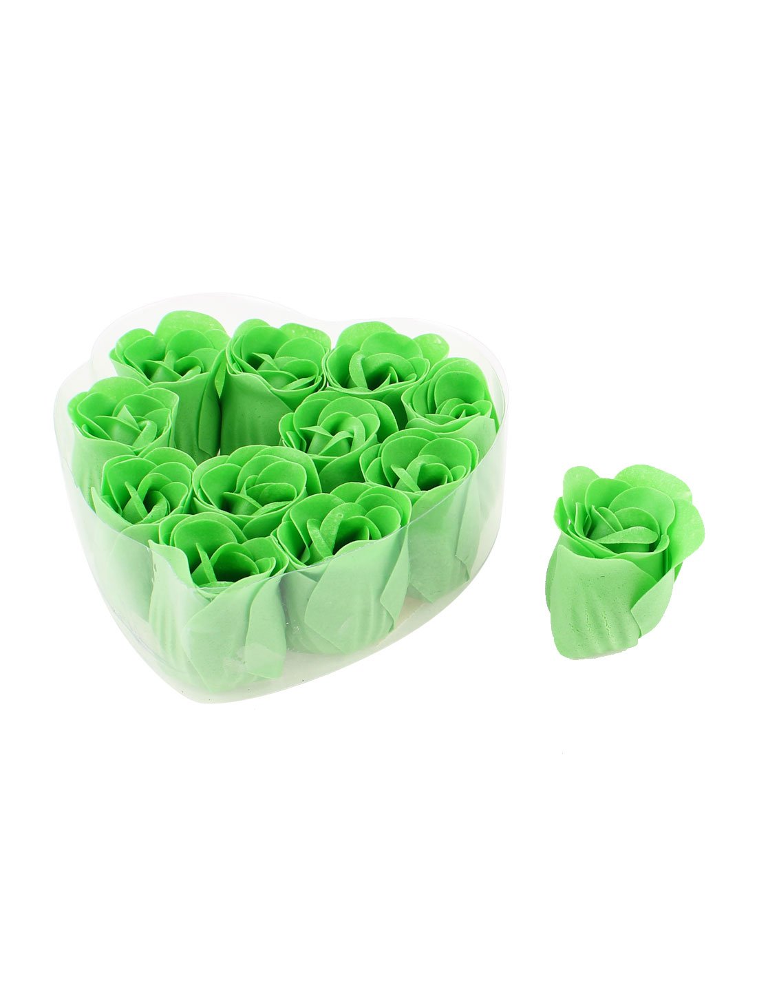 Ruilogod 12 Pcs Rose Scented Bathing Petals Clear Heart Shape Box (id: e62 be4 3d1 006 736 Beauty and Personal Care Ruilogod