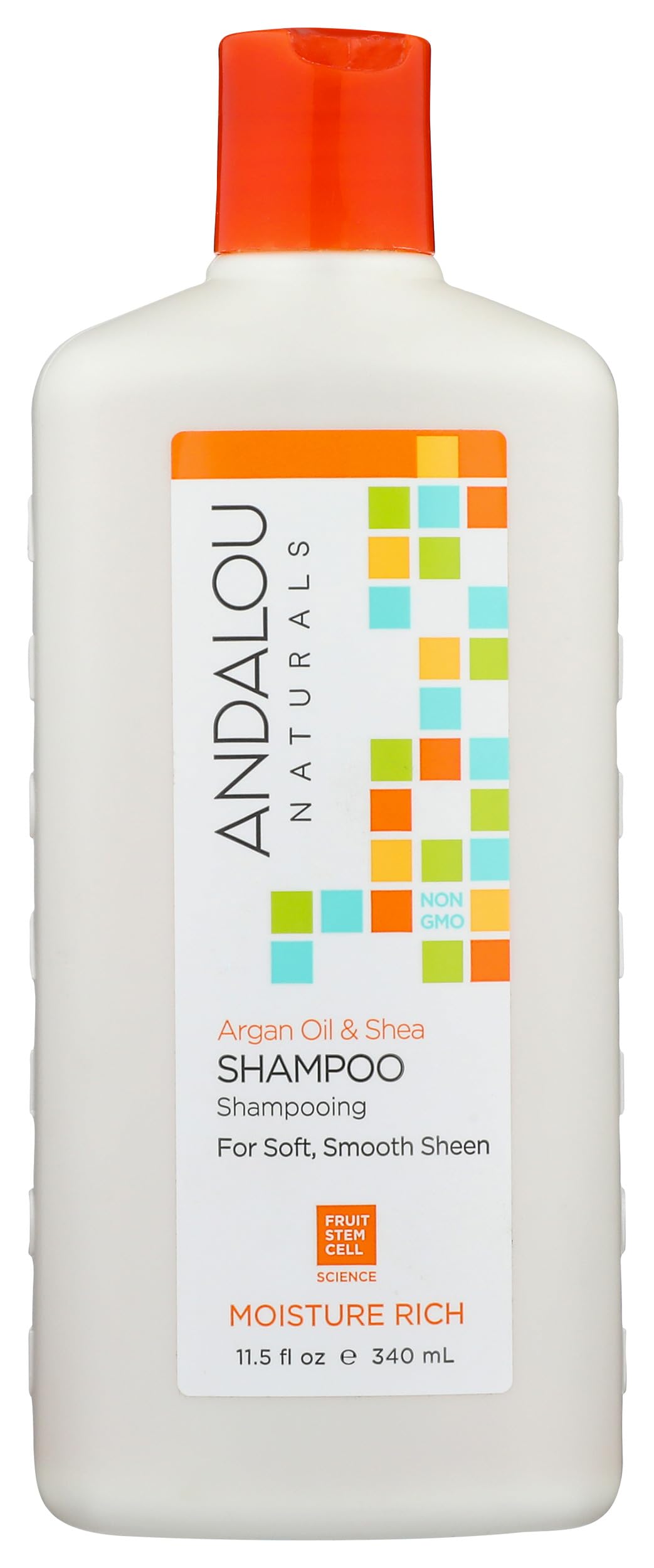 Andalou Naturals Argan Oil & Shea Moisture Rich Shampoo, Orange, 11.5 Ounce