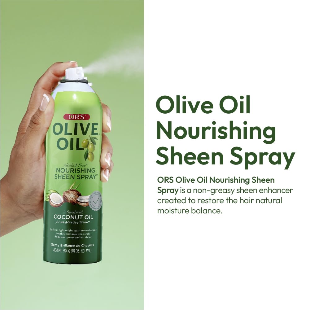 ORS Olive Oil Nourishing Sheen Spray infused with Coconut Oil 10 ounces (Pack of 2) Beauty & Personal Care ORS