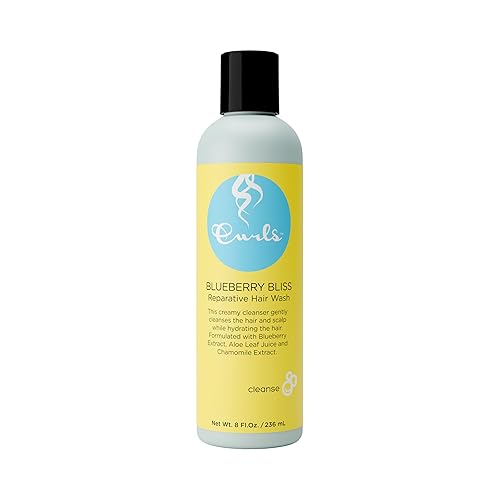 Curls Blueberry Bliss Reparative Hair Wash - 8 oz, Encourage Balanced Scalp, Rich and Creamy Sulfate-Free Cleanser, For Wavy, Curly, and Coily Hair Beauty & Personal Care Curls