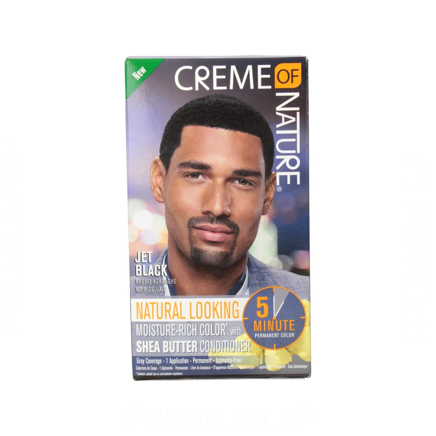 Men's Hair Color by Creme of Nature, Jet Black, Moisture-Rich Color with Shea Butter Conditioner, 1 Application Beauty & Personal Care Creme of Nature