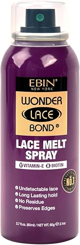 EBIN NEW YORK Wonder Lace Melt Aerosol Spray | Preserves Edges & Undetectable Lace | Long lasting hold | No Residue | Vitamin E + Biotin Infused Beauty & Personal Care EBIN NEW YORK