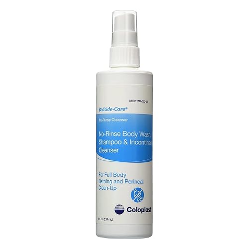 Bedside-Care Rinse-Free Shampoo and Body Wash, 8.1 oz. Pump Bottle Unscented, Coloplast, 61761 - Case of 12 Beauty & Personal Care Bedside-Care