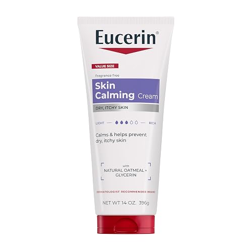 Eucerin Skin Calming Cream - Full Body Lotion for Dry, Itchy Skin, Natural Oatmeal Enriched - 14 oz. Tube Beauty & Personal Care Eucerin