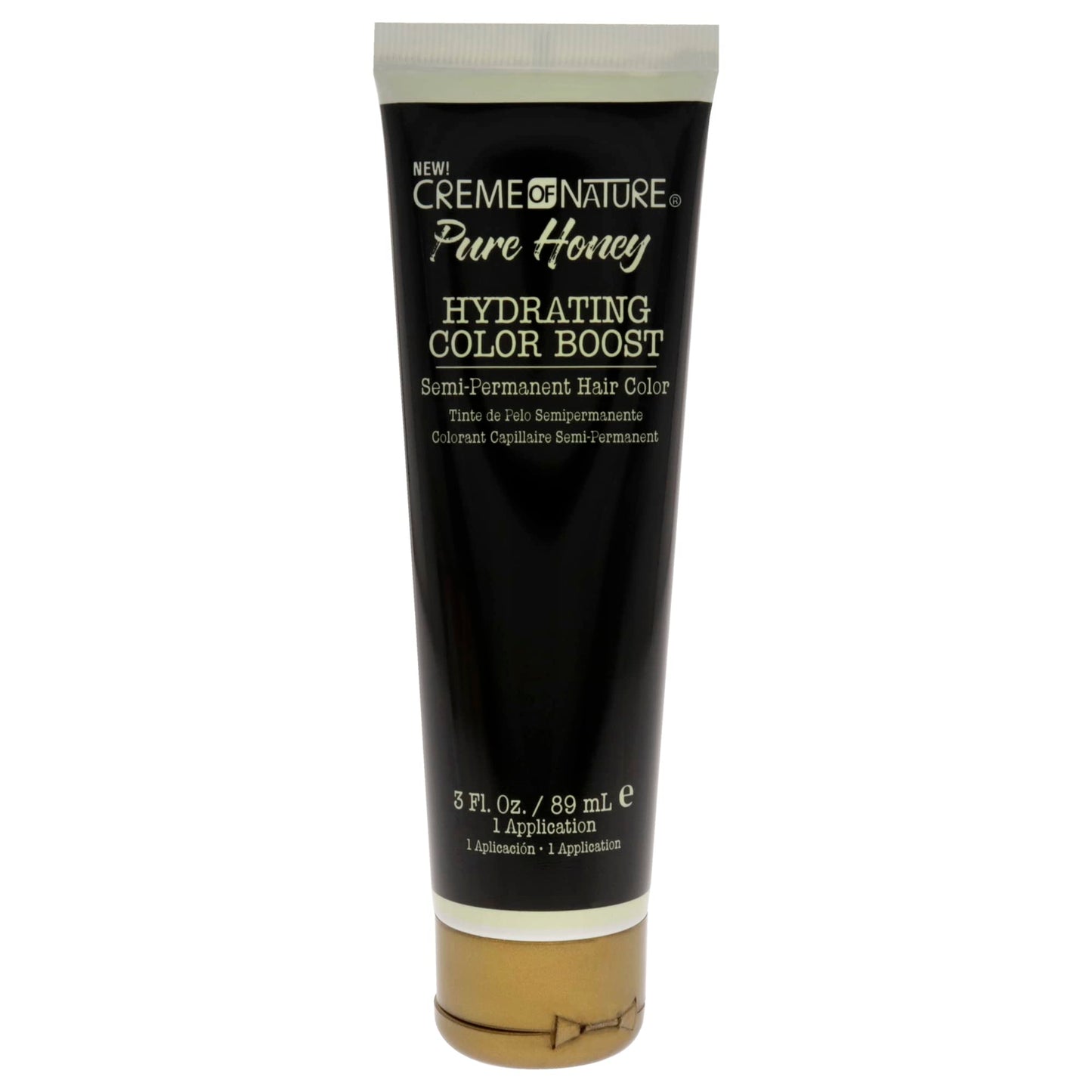 Creme of Nature Pure Honey Hydrating Color Boost Semi-Permanent Hair Color - Silky Jet Black Hair Color Unisex 3 oz Beauty & Personal Care Creme of Nature