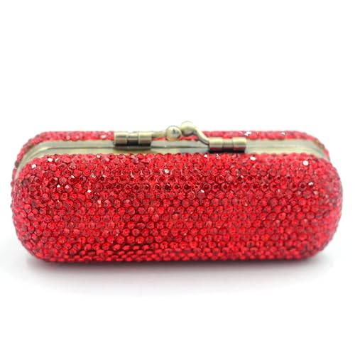 Bestbling Bling Rhinestone Crystal Lipstick Case Holder Organizer bag Cosmetic Storage for Women's Lipstick Jewelry Kit (Red) Beauty & Personal Care Bestbling