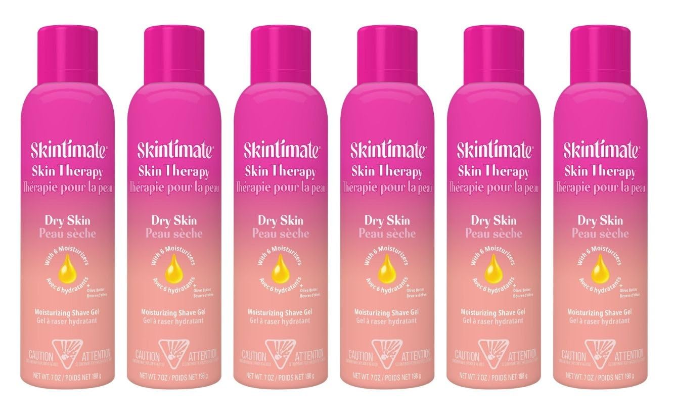 Skintimate Skin Therapy Moisturizing Shave Gel for Dry Skin, With 6 Moisturizers Including Olive Butter, 7 oz (Pack of 6) Beauty and Personal Care Skintimate