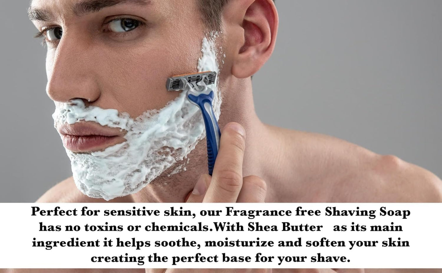 GENTS Men's Shaving Soap 97% All Natural Enriched With Shea Butter and Glycerin, Creates Rich Lather Form (3 Pack Fragrance Free) Beauty and Personal Care G.B.S