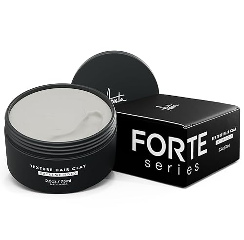 Alex Costa Hair Clay for Men by Forte Series Extreme Hold Men's with Natural Ingredients to Add Texture, Volume and Definition to Thick/Coarse Hair Beauty & Personal Care Alex Costa