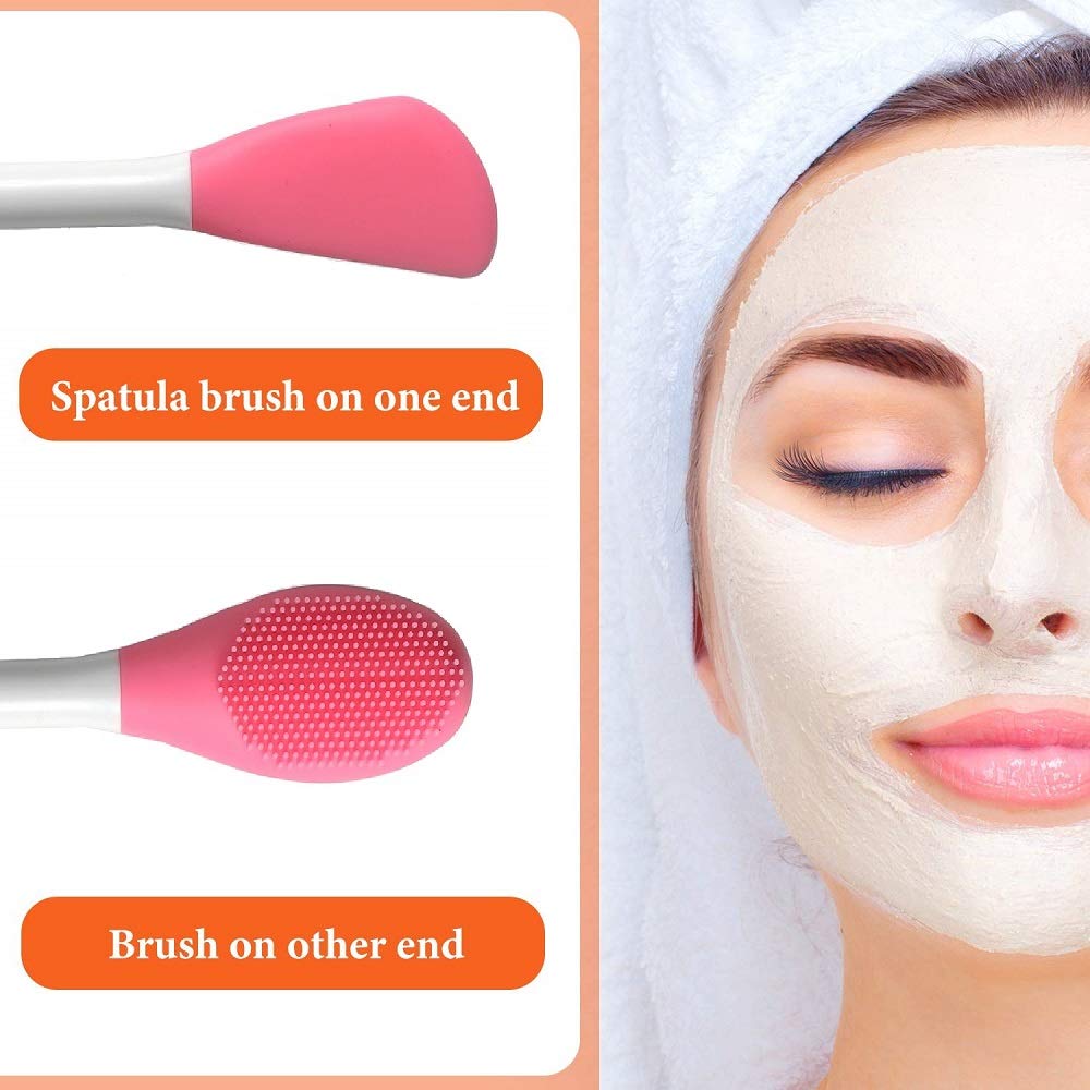 LASSKY Silicone Brushes,Double-Ended Silicone Face Mask Brush,Facial Cleansing Brush, Premium Soft Facial Masks Other Skin Care Applicator Tool Beauty & Personal Care LASSKY