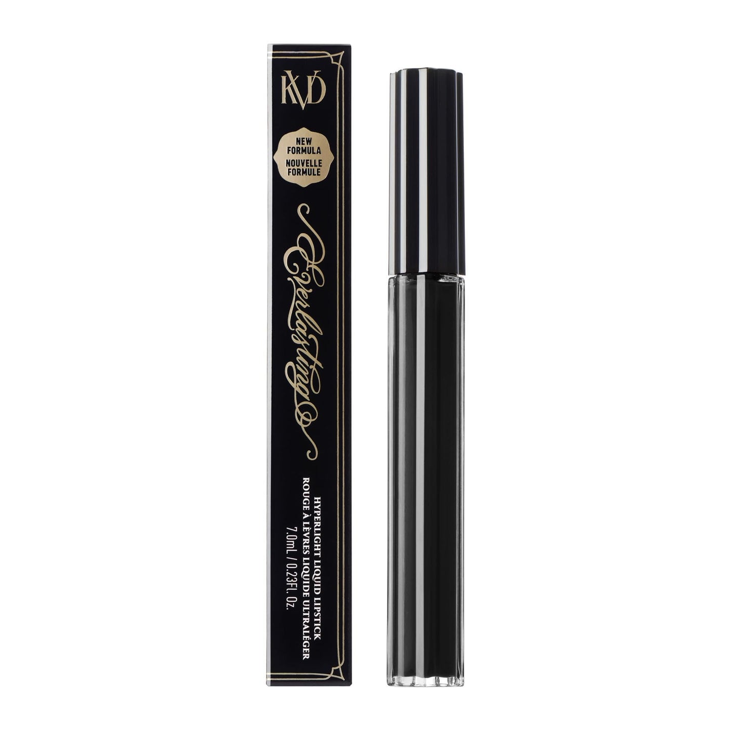 KVD Everlasting Hyperlight Liquid Lipstick - Black Briar - True Black, Transfer?Proof Matte, Lightweight All?Day Wear, Non?Drying, Vegan Beauty & Personal Care KVD