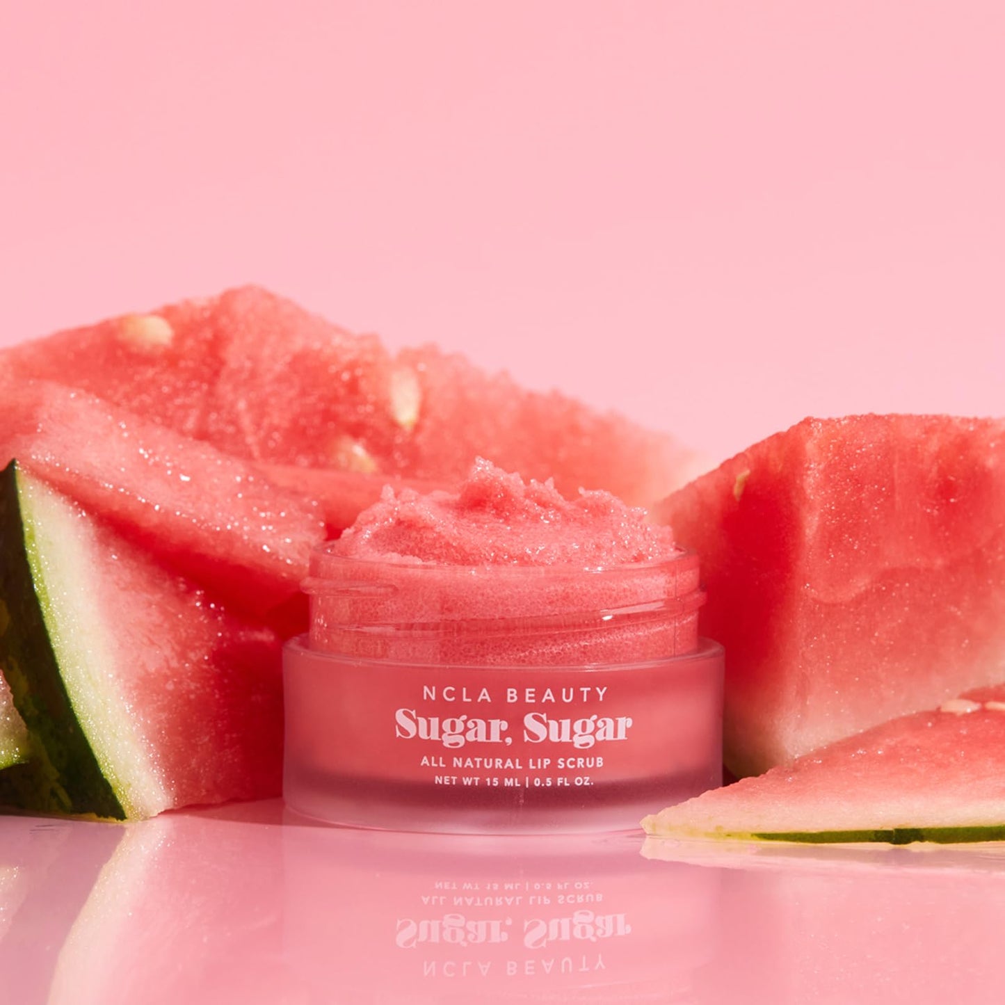 NCLA Beauty Sugar All Natural Lip Scrub - Lip Exfoliator - Made with Sugar, Cocoa and Shea Butter, Agave Nectar - Watermelon - 0.5 oz Beauty and Personal Care NCLA BEAUTY
