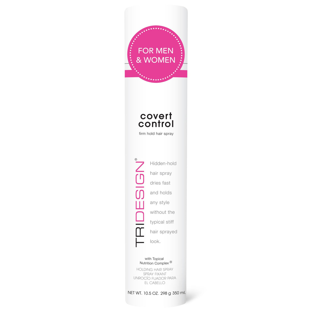 TRI Design Covert Control - Fast-Drying Hairspray for Women and Men, Strong Hold and Hair Setting, Provides Hidden Control, 10.5 Oz Beauty & Personal Care TRIDESIGN