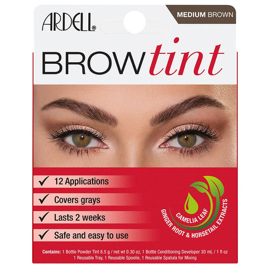 Ardell Brow Tint Kit Medium Brown - Eyebrow Tint, Long-Lasting Brow Color with Natural Extracts, Complete Eyebrow Tint Set, 1 Pack Beauty & Personal Care Ardell