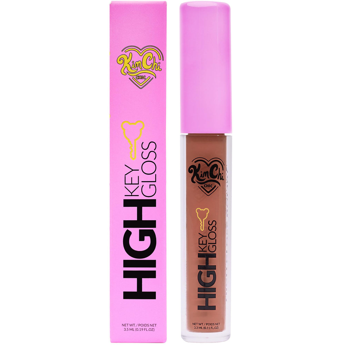 Kimchi Chic High Key Gloss, High-Shine Lip Gloss Helps Illuminate Your Look and Face, Non-Sticky, Nude With Golden Undertone, 06 Natural, 3.5ml