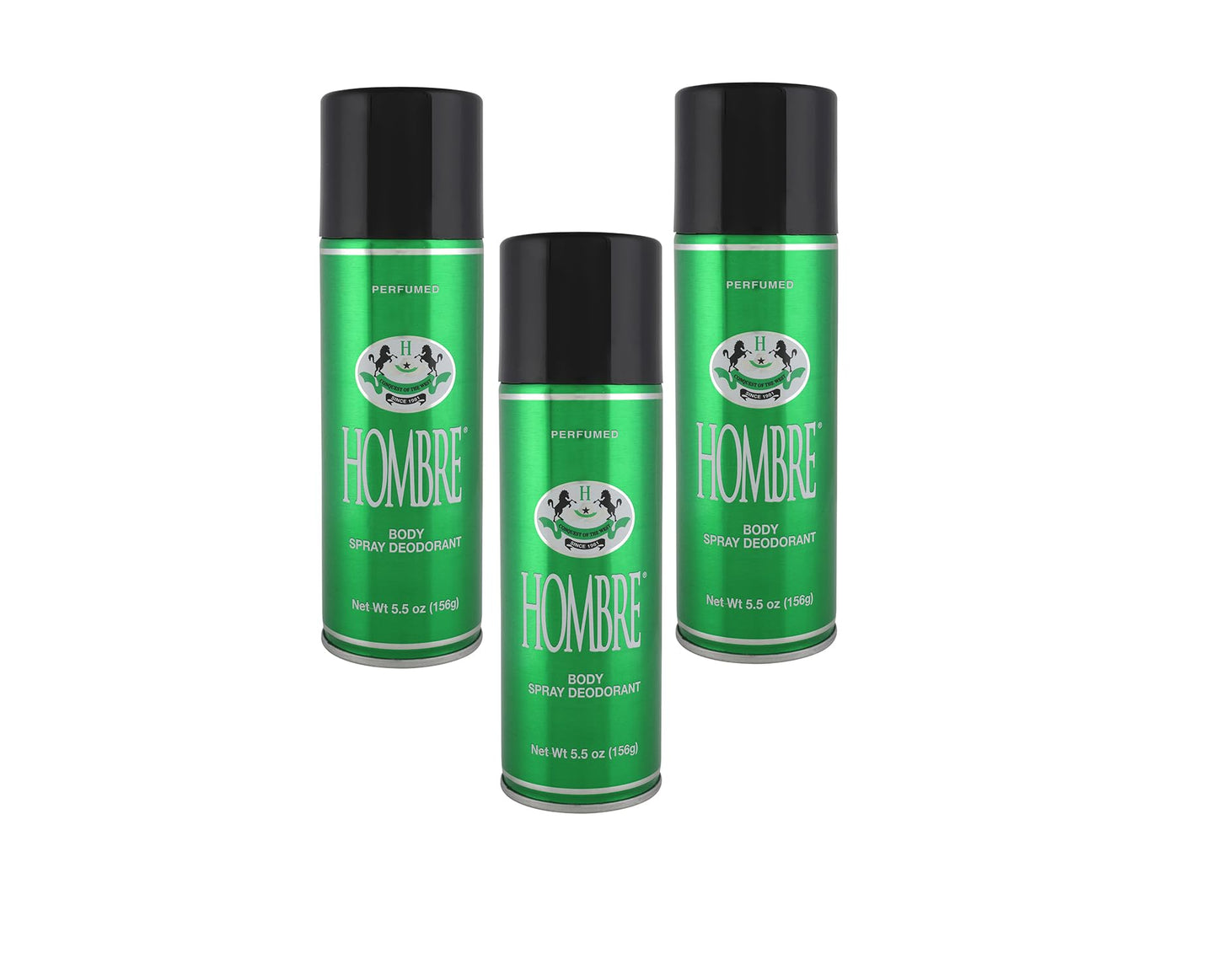 Hombre Green Deodorant Fresh Body Spray for Men 5.5Oz -156g (3 Pack) Beauty and Personal Care HOMBRE