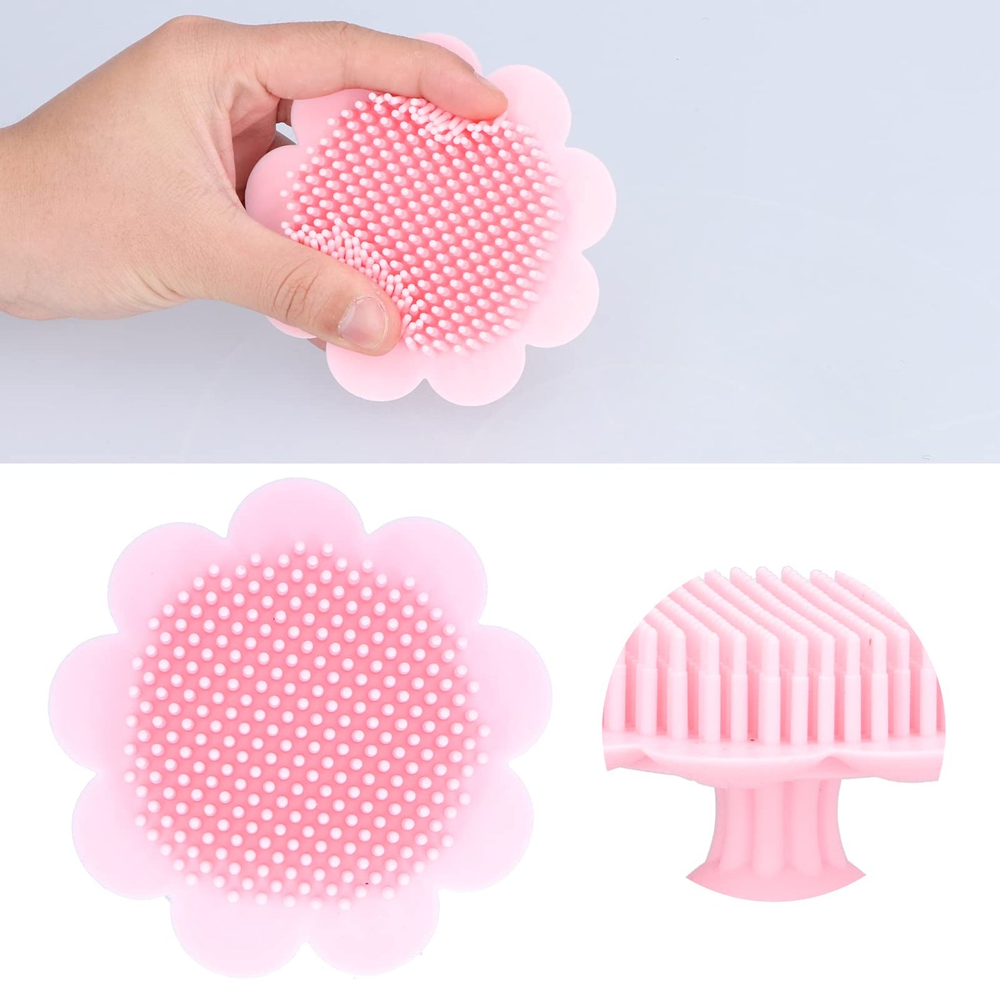 Baby Head Scrubber, Baby Shampoo Brush Soft Silicone Exfoliator Brush with Ergonomic Handle for Bath(pink) Beauty and Personal Care FASJ