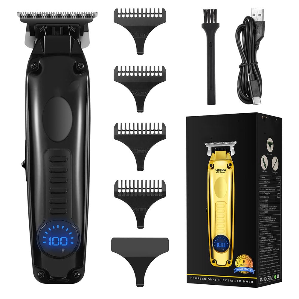 QDKVTNDJZ Professional Hair Trimmer for Men,High Power Motor Cordless Clippers and Trimmers Set with LCD Digital Display and 4 Guide Combs Beauty and Personal Care QDKVTNDJZ