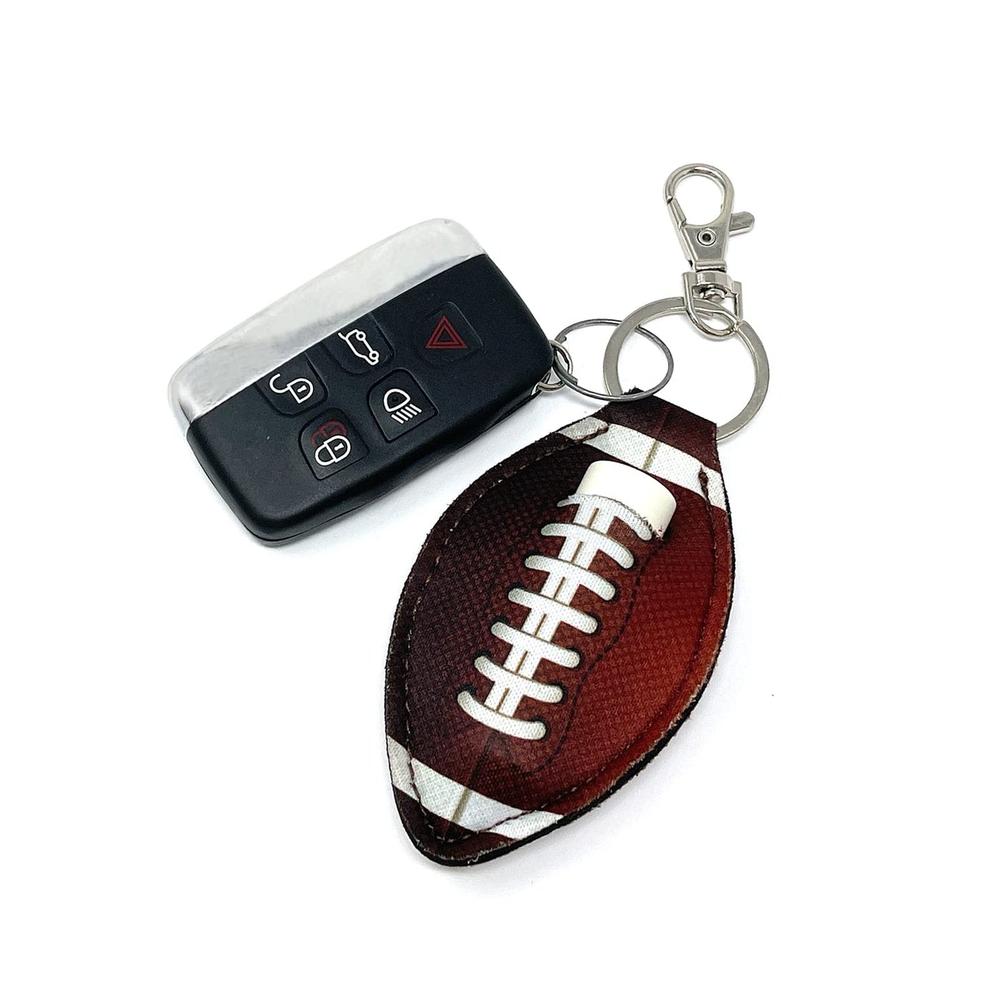 allydrew 10 Pack Chapstick Holder Keychain, Keyring for Lip Balm Lip Gloss Lipstick with 10 Pieces Metal Keyring Clasps, Football Beauty & Personal Care allydrew