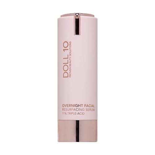 Doll 10 - Smooth Assist Overnight Facial 11% Triple-Acid Resurfacing Serum - Proven Overnight Transformation - Improves Skin Tone, Pores, Wrinkles Beauty & Personal Care DOLL 10