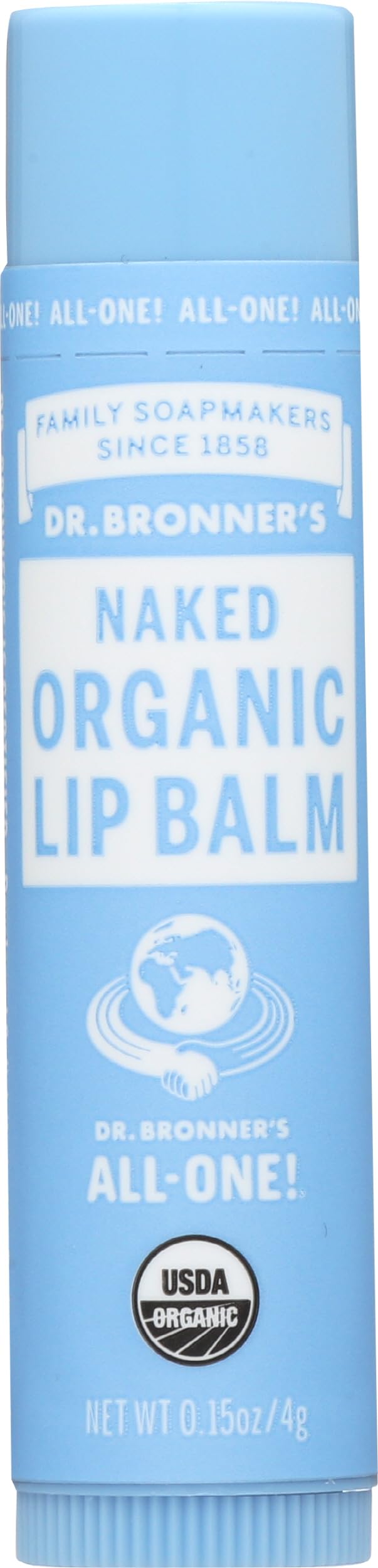 Dr. Bronner's Magic Soaps Organic Naked Unflavored Lip Balm, 0.15 Ounce Beauty and Personal Care Dr. Bronner's