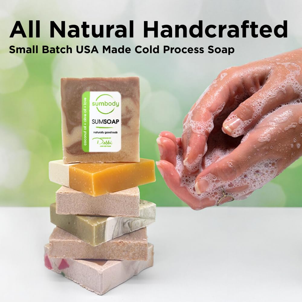 Sumbody USA Made Handmade Soap Bar (6pk) Heavenly Hydration Dry, Sensitive Skin, Moisturizing Soap For Face, Hands, Body Self Care Gift Set Men Beauty & Personal Care Sumbody