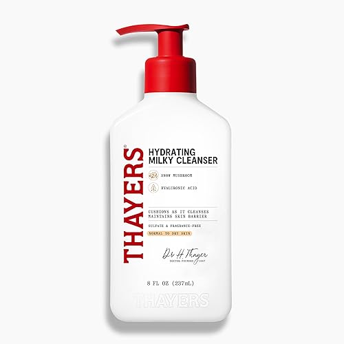 Thayers Milky Hydrating Face Cleanser with Snow Mushroom and Hyaluronic Acid, Dermatologist Recommended Gentle Facial Wash and Hydrating Skincare Beauty & Personal Care THAYERS