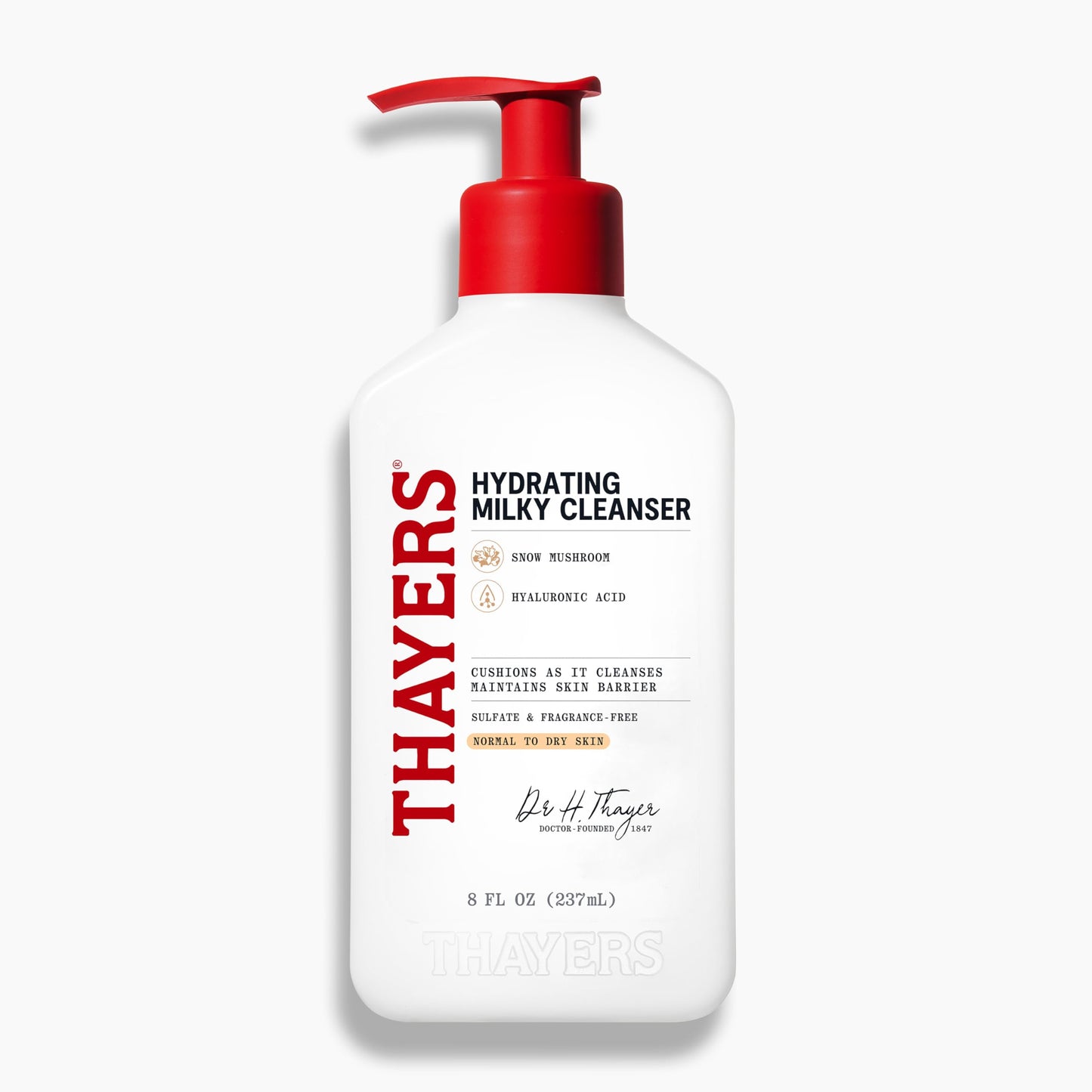 Thayers Milky Hydrating Face Cleanser with Snow Mushroom and Hyaluronic Acid, Dermatologist Recommended Gentle Facial Wash and Hydrating Skincare Beauty & Personal Care THAYERS